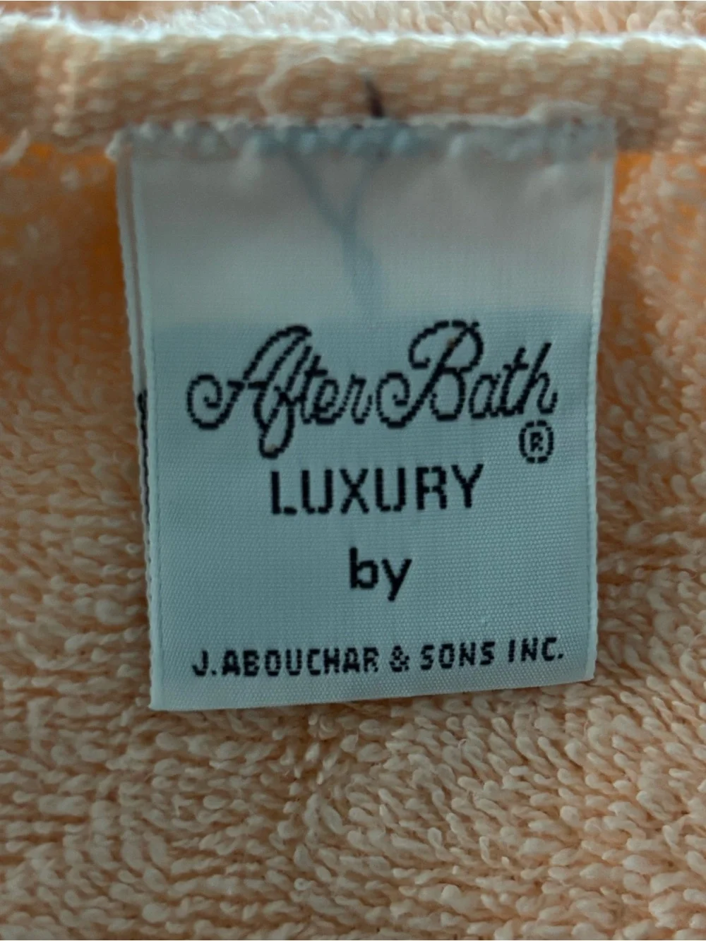 Vintage After Bath Luxury by J Abouchar & Sons Peach Embroidered Bow Hand Towels